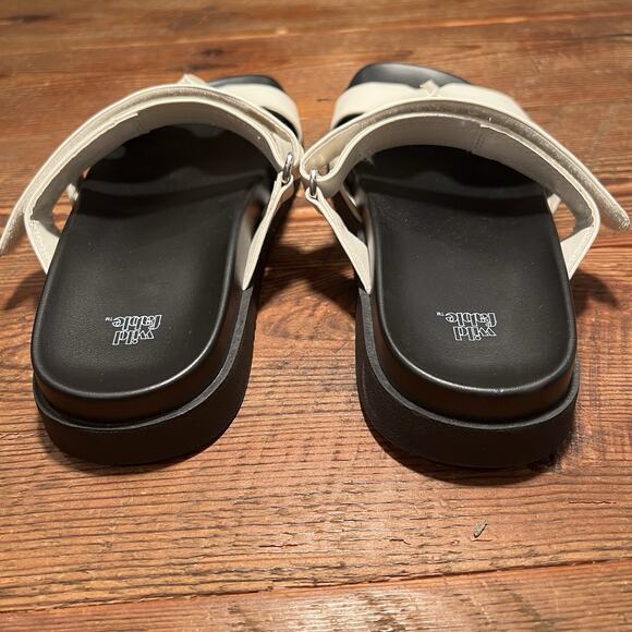 Wild Fable Hayley Wide Strap Slip On Slides Sandals White Women's Size 8 Y2K - Picture 7 of 16